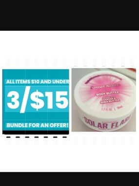 🆕Solar Flare Travel Size Sunset Samba Infused Body Butter - Pink Sands 1.7oz